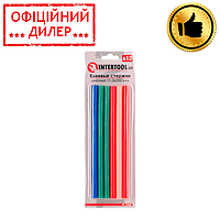 Комплект стрижнів клейових кольорових 11,2 мм * 200 мм, 12 шт. INTERTOOL RT-1028 YLP