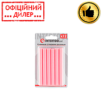 Комплект стрижнів клейових рожевих 11,2 мм * 100 мм, 12 шт. INTERTOOL RT-1045 YLP