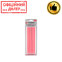 Комплект стрижнів клейових рожевих 11,2 мм * 200 мм, 12 шт. INTERTOOL RT-1046 YLP