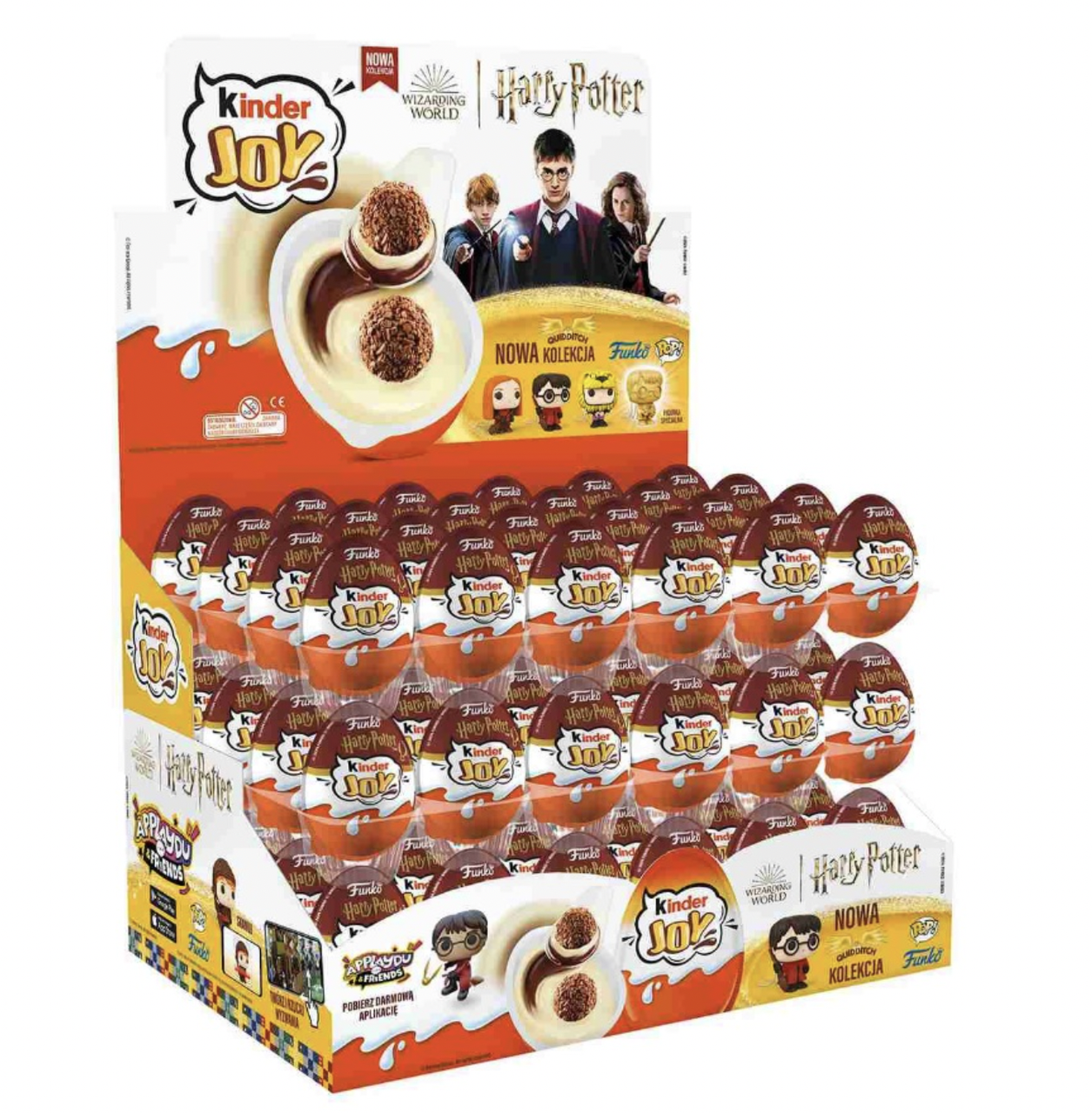 Набір шоколадних яєць Kinder Joy FUNKO HARRY POTTER QUIDDITCH, 72 шт