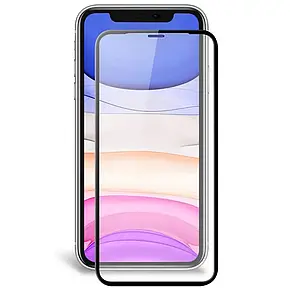 Захисне скло 5D Glass Iphone XR/Iphone 11 Black, Захисне скло для айфон 11 і XR, фото 1