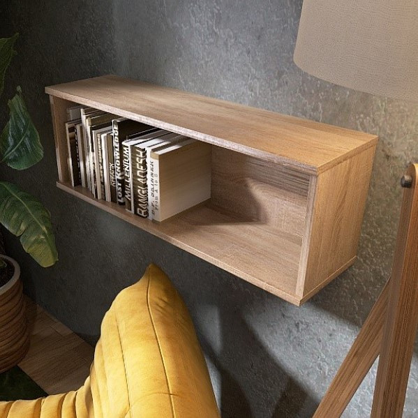 Полиця настінна Лайт ПЛН-2 Дуб сонома (80х22х28 см) Еверест, фото 1