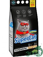 Гигиенический древесный наполнитель Super Cat Премиум для туалета кошек, 3 кг