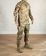 Полевая форма зсу с наколенниками мультикам рип-стоп вафелька армейский костюм камуфляж всу мulticam военный