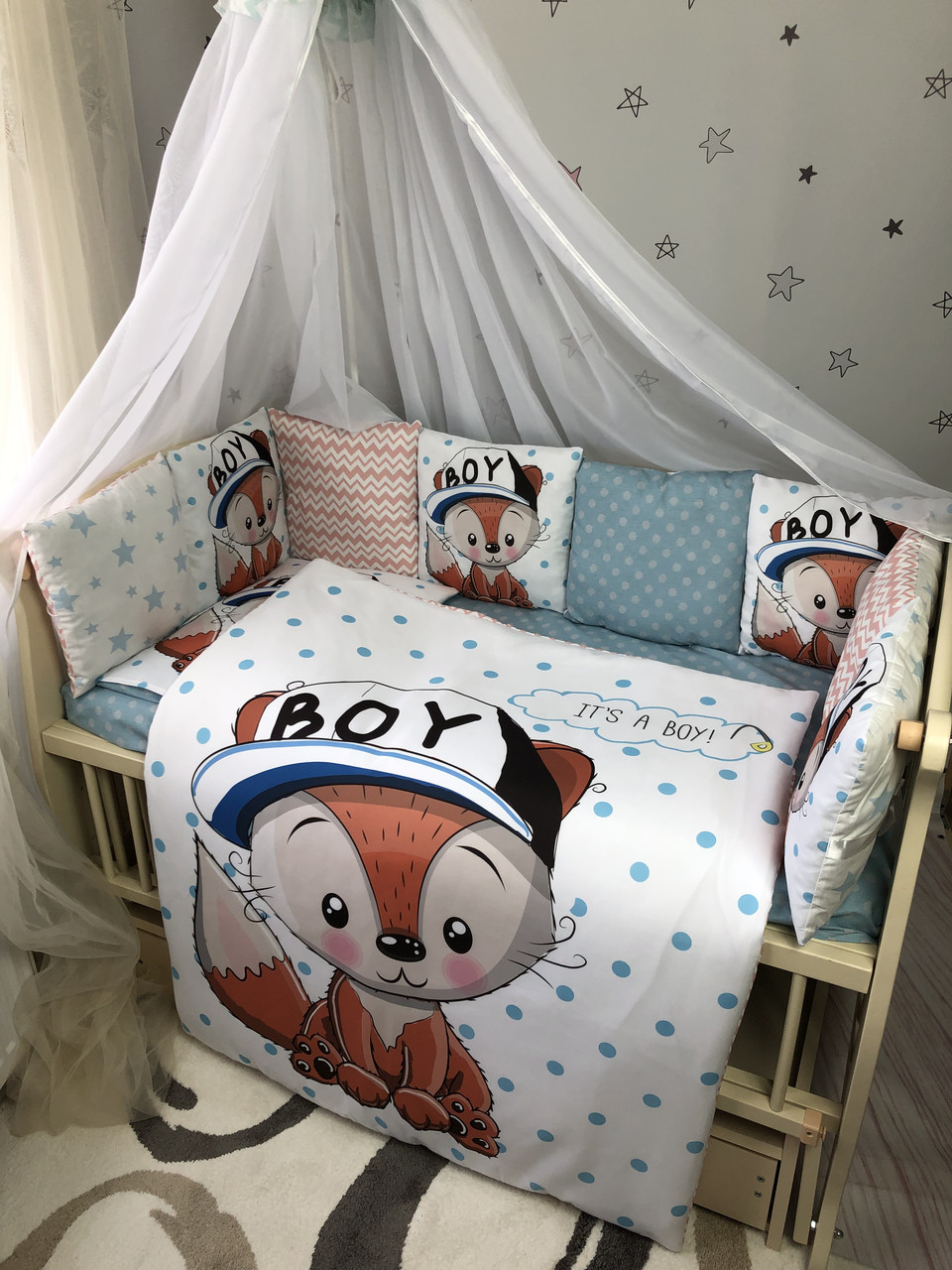 Комплект постельного белья Baby Comfort MyTeddy 7 элементов Малыш-Лисёнок - фото 1 - id-p2133684260
