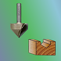 Фреза пазова галтельна V-образная 90° по дереву 19032 D 32 мм