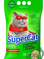 Гігієнічний деревний наповнювач Super Cat з ароматизатором для туалету котів, 3 кг