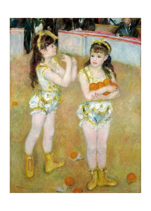 Открытка Pierre-Auguste Renoir - Acrobats at the Cirque Fernando (Francisca and Angelina Wartenberg), 1879