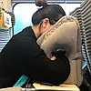 Подушка обіймальна для подорожей 55х35х30см / Надувна подушка для сну / Подушка обіймашка, фото 3