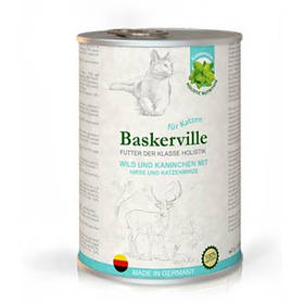 Baskerville Holistiс ОЛЕНИНА - КРОЛИК І КОТЯЧА М'ЯТА консерви для котів