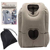 Подушка обнимательная для путешествий 55х35х30см / Надувная подушка-обнимашка в дорогу