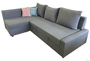 М'який куточок Benefit 54 226x156 см сірий (Fiudgi 23 + Laura 22 + Laura 19)