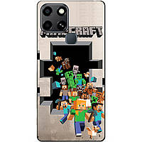 Силіконовий чохол бампер для Infinix Smart 6 з картинкою Minecraft Майнкрафт