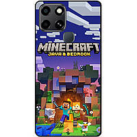 Силіконовий чохол бампер для Infinix Smart 6 з картинкою Майнкрафт Minecraft