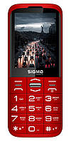 Мобільний телефон Sigma mobile Comfort 50 Grace, Red, 'бабусефон', 2 Mini-SIM, дисплей 2.8' кольоровий