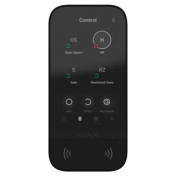 Клавіатура Ajax Ajax KeyPad TouchScreen (8EU) black