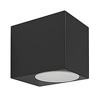 Настенный уличный светильник пластмассовый черный на 2 лампы GU10 8х6.8х9 см