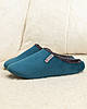 Капці домашні велюрові утеплені закриті Смарагдовий/Графіт, фото 5