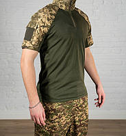 Рубашка с коротким рукавом тактическая рип-стоп пиксель камуфляж