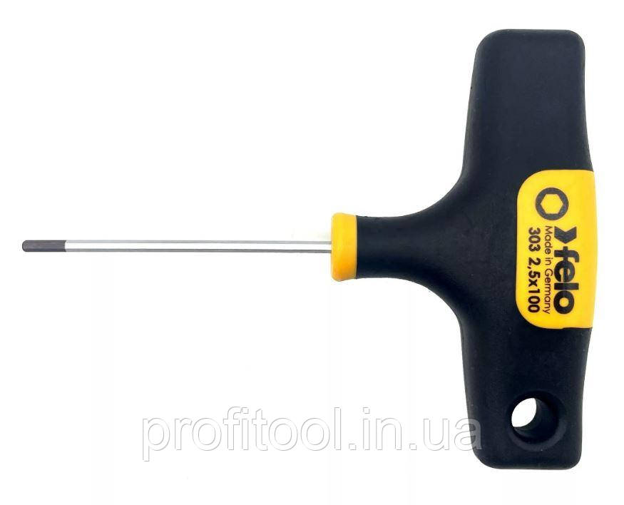 Викрутка Т-подібна шестигранна FELO - HEX 2,5х100 мм (30325360), фото 1