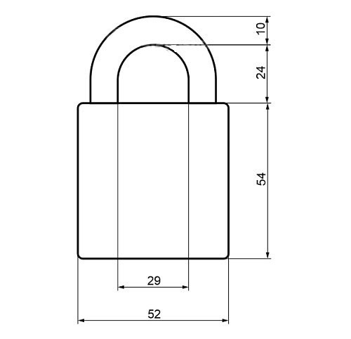 Замок навесной TOKOZ GAMA 50 OS PRO T02 22мм 10мм черный (Чехия) - фото 3 - id-p2132582954