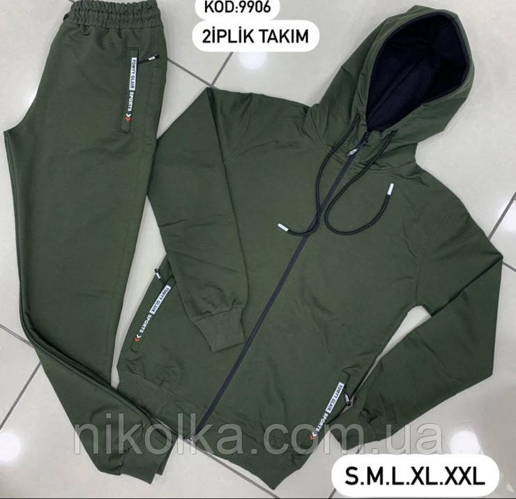 Спортивний костюм-двійка для чоловіків оптом, S-2XL рр., арт. Nk-9906-1