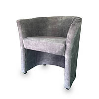 Одинарне м'яке крісло «Лотер Фотель-1» посилене 750х670х760 рамада велюр сірий