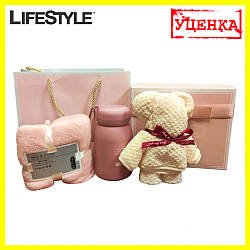 УЦІНКА! Набір подарунковий Simple Life (термокухоль, рушник, іграшка) / Подарунковий комплект для жінки
