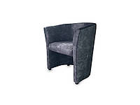 Одинарне м'яке крісло «Лотер Фотель-1» посилене 750х670х760 рамада велюр темно-сірий