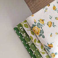 Набор ткани для рукоделия весенняя зелень из 4 шт