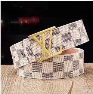 Ремінь жіночий Louis Vuitton White луї вітон