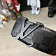 Шкіряний ремінь пояс Louis Vuitton Black full matte Луї витон, фото 3
