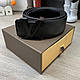 Шкіряний ремінь пояс Louis Vuitton Black full matte Луї витон, фото 4