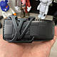 Шкіряний ремінь пояс Louis Vuitton Black full matte Луї витон, фото 5