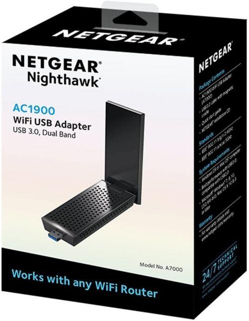 Wi-Fi адаптер NETGEAR A7000 Nighthawk AC1900, USB 3.0, внешн. ант. (A7000-100PES) - фото 3 - id-p2133769844