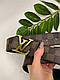 Ремінь шкіряний Louis Vuitton Brown Луї витон, фото 4