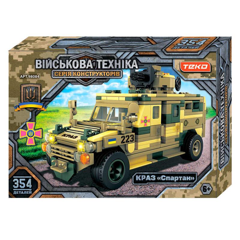 Конструктор КРАЗ "Спартан" 354 детали Військова Техніка Teko, фото 1
