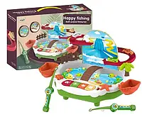 Интерактивная развивающая игрушка 2 в 1 Рыбалка Трек Машинки Happy fishing