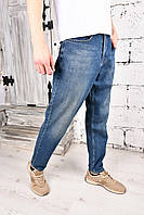 Турецкие мужские джинсы свободного кроя Джинсы МОМ мужские синие