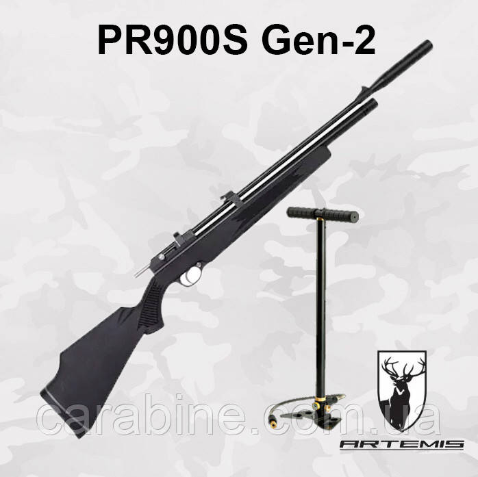 Пневматична гвинтівка PCP Artemis (Snowpeak) PR900S Gen-2 з насосом попередня накачування 274 м/с (Артеміс ПР900)