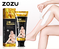 Крем для удаления волос с частицами золота 24К ZOZU, 100г.