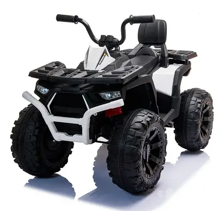 Квадроцикл електромобіль дитячий (2 мотори по 35W, акум 12V 7Ah, MP3, USB, EVA) CJ333 Білий, фото 1
