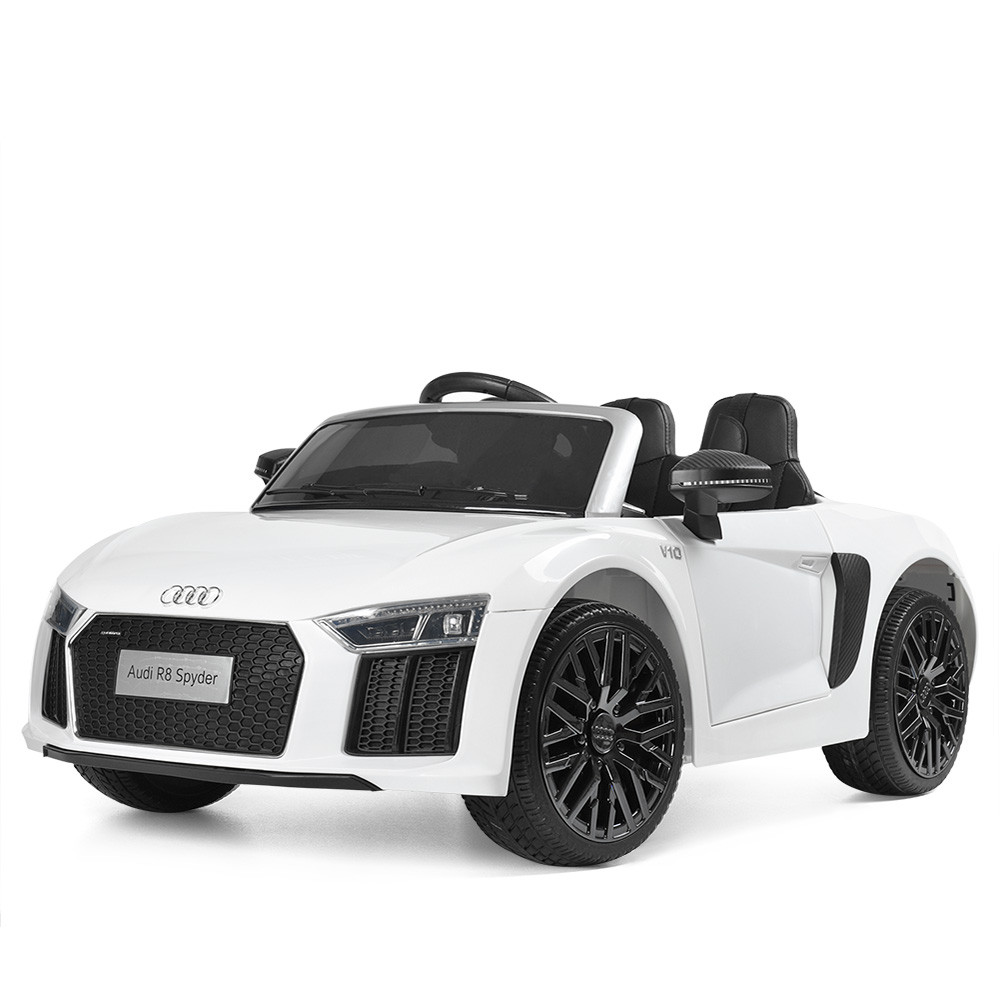 Електромобіль Audi R8 дитячий (2 мотори по 35W, 2 акумулятори 6V7AH, MP3, USB) YJ2198 Білий