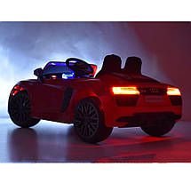Електромобіль Audi R8 дитячий (2 мотори по 35W, 2 акумулятори 6V7AH, MP3, USB) YJ2198 Білий, фото 5