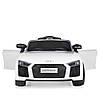 Електромобіль Audi R8 дитячий (2 мотори по 35W, 2 акумулятори 6V7AH, MP3, USB) YJ2198 Білий, фото 6