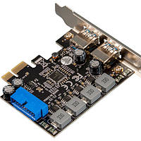 Плата розширення Frime PCI-E to USB3.0 (2 порти) 3A/порт+19pin NEC720201 (ECF-PCIEtoUSB006.LP)