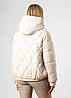 Куртка жіноча демісезонна молочна коротка Vivilona 4XL, фото 3