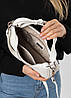 Сумка-багет жіноча бежева шкіряна Polina сумка, фото 7
