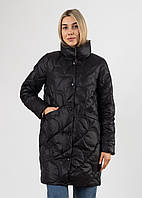 Куртка женская черная длинная демисезонная Vivilona S 2XL