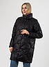 Куртка жіноча чорна довга демісезонна Vivilona S 2XL, фото 2